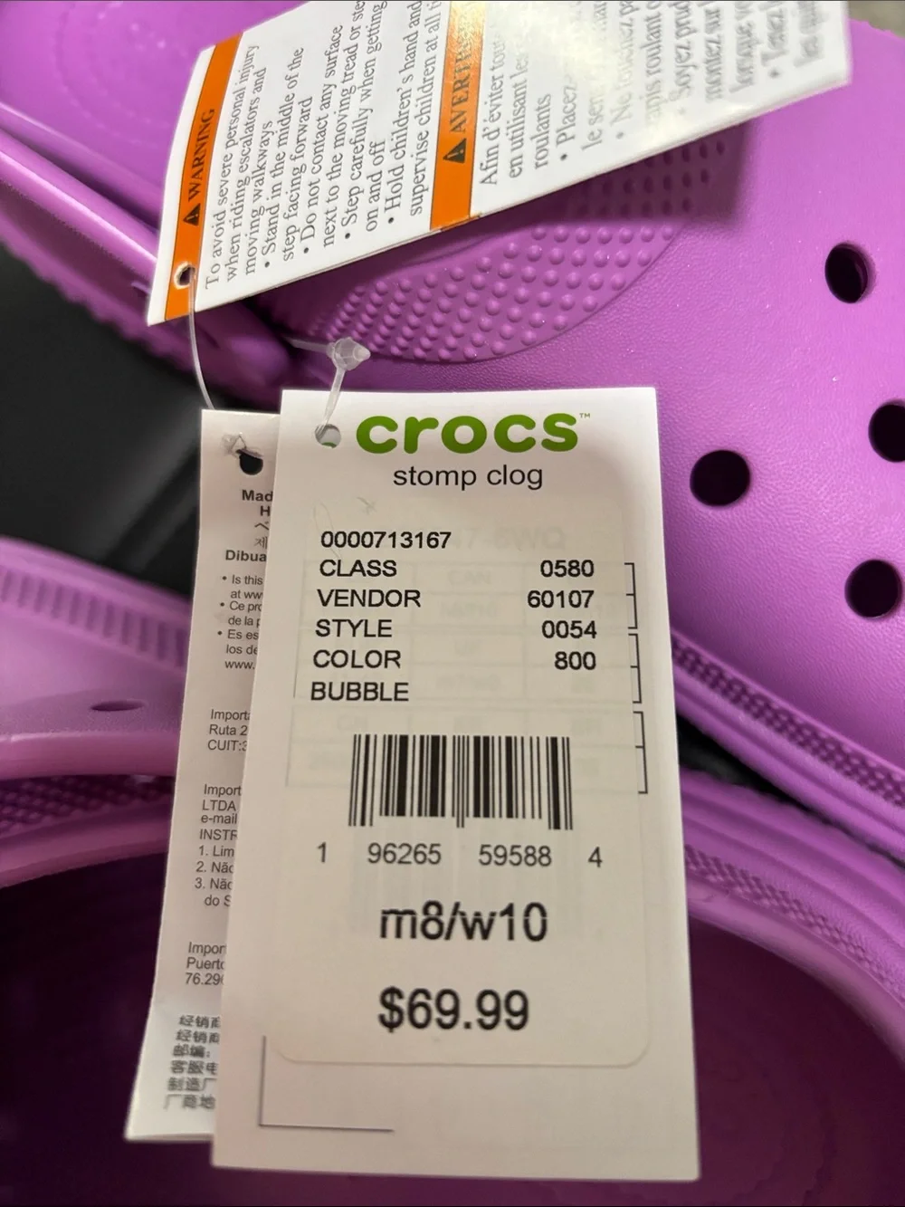 CROCS Stomp Platform Clogs Unisex Women's Sz 10 Men's Sz 8 Bubble Pink NWT No Bo
